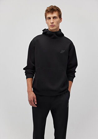 Kapüşonlu Siyah Sweatshirt 0S10287-71379