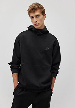 Kapüşonlu Siyah Sweatshirt 0S10287-71379