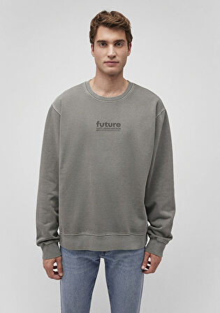 Sırt Detaylı Gri Sweatshirt 0S10248-85485