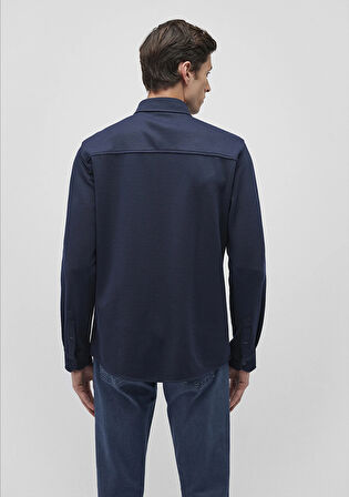 Lacivert Örme Gömlek 0211236-86415