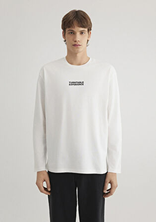 Baskılı Beyaz Tişört 0612410-70057