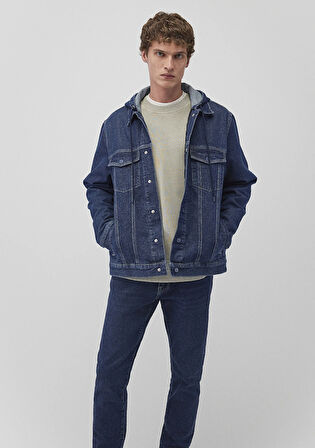 Eddie Kolej Koyu Mavi Denim Jean Ceket 0110411-88556