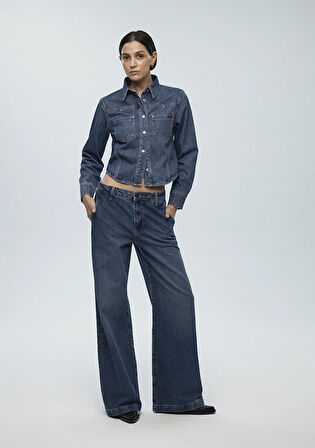 Karen Iconic Vintage Koyu Mavi Jean Pantolon 1010742-89118