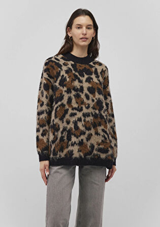 Leopar Baskılı Kazak 1710611-88691