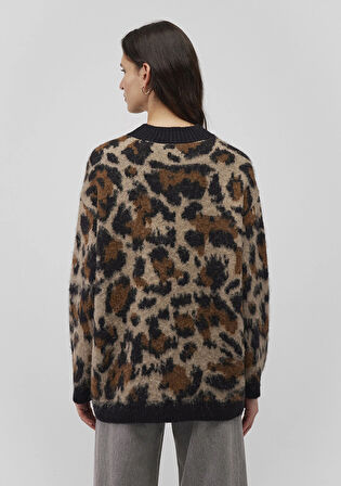 Leopar Baskılı Kazak 1710611-88691