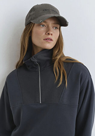 Sporty Lux Gri TENCEL TM Modal Sweatshirt 1S10281-84671