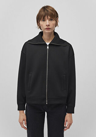 Sporty Lux Fermuarlı Siyah Sweatshirt 1S10295-900