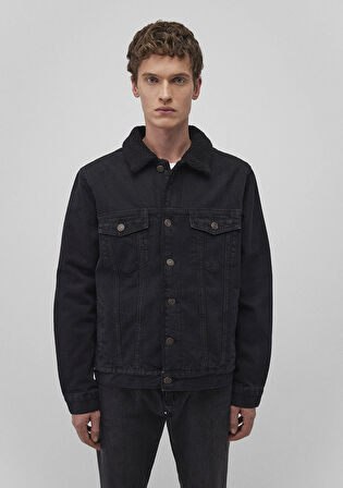 Zander Classic Denim Antrasit Suni Kürklü  Jean Ceket 0111214-89117