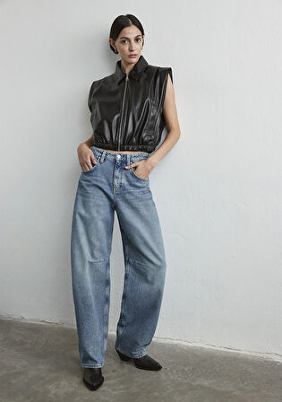 Lisa All Blue Zımparalı Orta Mavi Jean Pantolon 1010938-89253