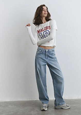 Lisa 90lar Tokalı İndigo Mavisi Jean Pantolon 1010938-89253