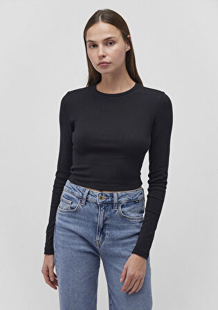 2li Uzun Kollu Crop Basic Tişört 1613021-900