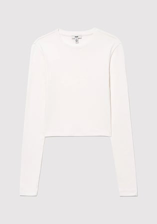 2li Uzun Kollu Crop Basic Tişört 1613021-70057
