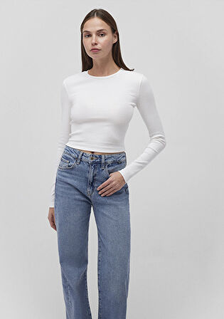 2li Uzun Kollu Crop Basic Tişört 1613021-88467