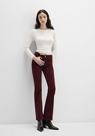 Molly Bordo Kadife Pantolon 1013689467