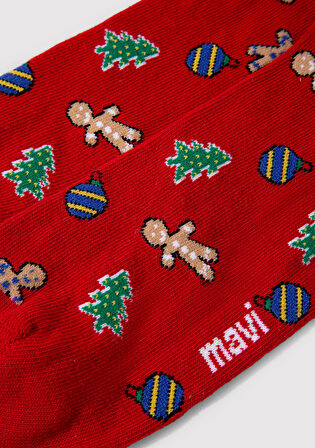 Yılbaşı Temalı Kırmızı Çorap 0911662-32421