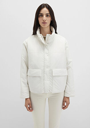 Dik Yaka Ekru Ceket 1110618-71609