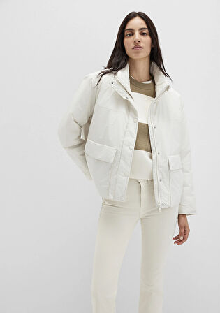 Dik Yaka Ekru Ceket 1110618-71609