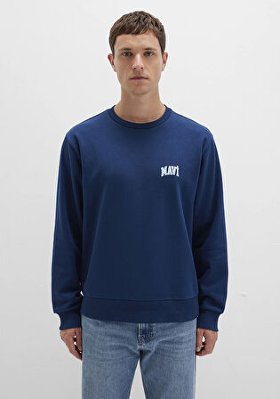 Mavi Logo Baskılı Mavi Sweatshirt 0611716-89353
