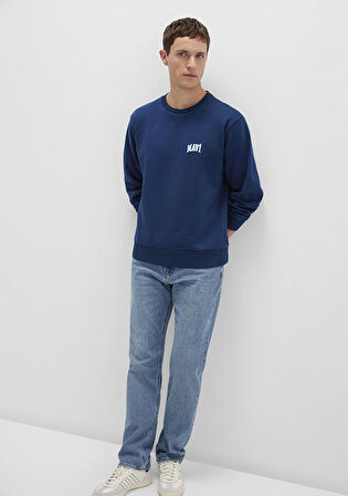 Mavi Logo Baskılı Mavi Sweatshirt 0611716-89353
