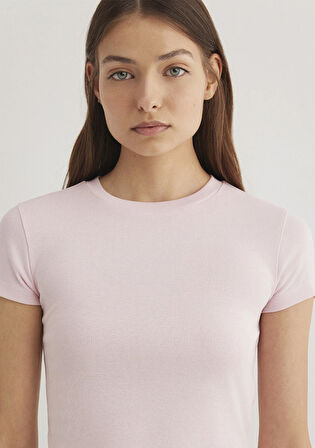 Pembe Basic Tişört 1600814-89200
