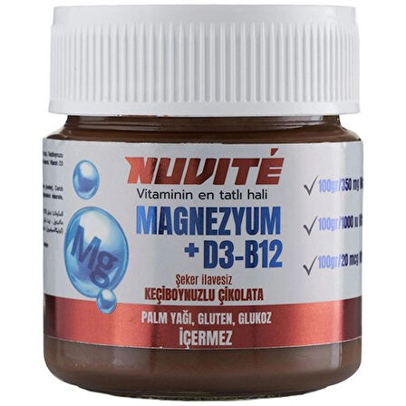 Nuvite Magnezyum D3 B12 200 gr