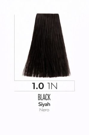 DNA Saç Boyası Kalıcı Profesyonel Krem Boya – Yoğun Pigment & Parlaklık 1.0 naturel siyah 100ml