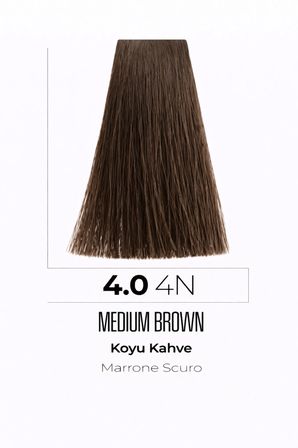 DNA Saç Boyası Kalıcı Profesyonel Krem Boya – Yoğun Pigment & Parlaklık 4.0 naturel koyu kahve 100ml