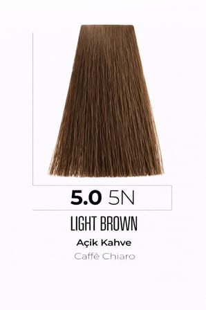 DNA Saç Boyası Kalıcı Profesyonel Krem Boya – Yoğun Pigment & Parlaklık 5.0 naturel açık kahve 100ml