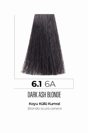 DNA Saç Boyası Kalıcı Profesyonel Krem Boya – Yoğun Pigment & Parlaklık 6.1 koyu küllü kumral 100ml