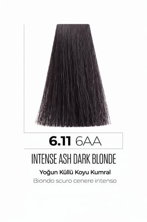 DNA Saç Boyası Profesyonel Krem Boya Yoğun Pigment & Parlaklık 6.11 koyu kumral yoğun küllü 100ml