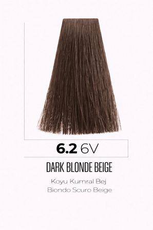DNA Saç Boyası Kalıcı Profesyonel Krem Boya – Yoğun Pigment & Parlaklık 6.2 koyu kumral bej 100 ml