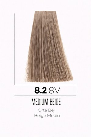 DNA Saç Boyası Kalıcı Profesyonel Krem Boya – Yoğun Pigment & Parlaklık 8.2 açık kumral bej 100 ml