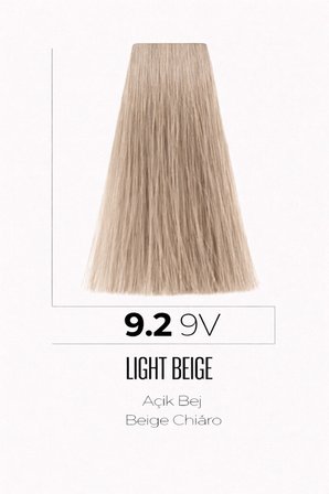 DNA Saç Boyası Kalıcı Profesyonel Krem Boya – Yoğun Pigment & Parlaklık 9.2 sarı bej 100 ml