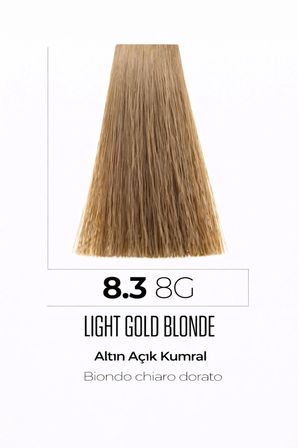 DNA Saç Boyası Kalıcı Profesyonel Krem Boya – Yoğun Pigment & Parlaklık 8.3 altın açık kumral 100ml