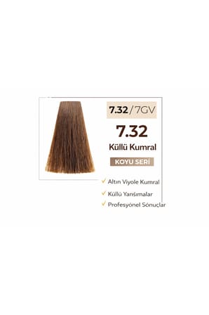 DNA Saç Boyası Kalıcı Prof Krem Boya – Yoğun Pigment & Parlaklık 7.32 küllü kumral kahve 100ml