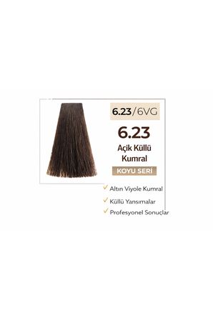 DNA Saç Boyası Kalıcı Prof Krem Boya – Yoğun Pigment & Parlaklık 6.23 açık küllü kumral 100ml