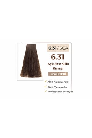 DNA Saç Boyası Kalıcı Prof Krem Boya – Yoğun Pigment & Parlaklık 6.31 koyu kumral altın küllü 100ml