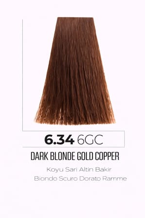 DNA Saç Boyası Kalıcı Krem Boya – Yoğun Pigment & Parlaklık 6.34 koyu kumral altın bakır 100ml