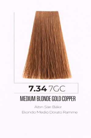 DNA Saç Boyası Kalıcı Krem Boya – Yoğun Pigment & Parlaklık 7.34 orta kumral altın bakır 100ml