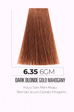 DNA Saç Boyası Kalıcı Krem Boya – Yoğun Pigment & Parlaklık 6.35 orta kumral altın akaju 100ml