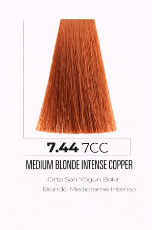 DNA Saç Boyası Kalıcı Krem Boya – Yoğun Pigment & Parlaklık 7.44 orta kumral yoğun bakır 100mll