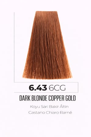 DNA Saç Boyası Kalıcı Krem Boya – Yoğun Pigment & Parlaklık 6.43 koyu kumral bakır altın 100ml