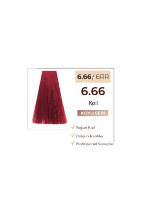 DNA Saç Boyası Kalıcı Prof Krem Boya – Yoğun Pigment & Parlaklık 6.66 koyu kumral kızıl 100ml