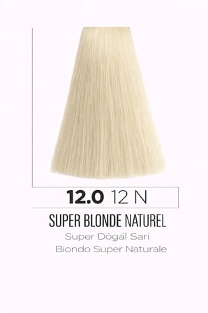 DNA Saç Boyası Kalıcı Krem Boya – Yoğun Pigment & Parlaklık 12.0 süper naturel sarı 100ml