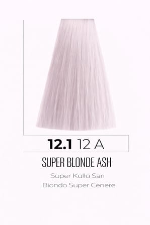 DNA Saç Boyası Kalıcı Krem Boya – Yoğun Pigment & Parlaklık 12.1 süper yoğun küllü sarı 100ml