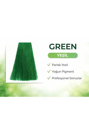 DNA Saç Boyası Kalıcı Prof Krem Boya – Yoğun Pigment & Parlaklık mix yeşil green 100ml