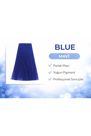 DNA Saç Boyası Kalıcı Prof Krem Boya – Yoğun Pigment & Parlaklık mix mavi blue 100ml