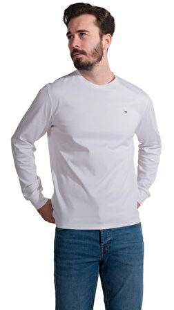 Unisex Merserize Uzun Kollu Interlok Siyah T-Shirt