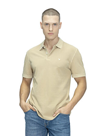 Erkek Parça Boya Polo Yaka T-Shirt