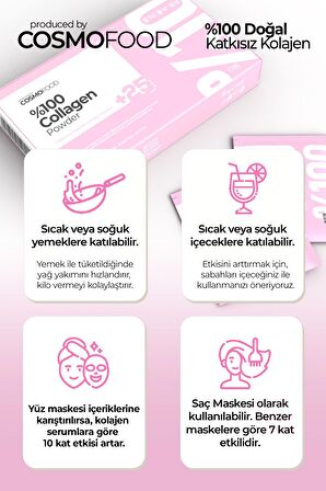 %100 Collagen Powder +25 Saf Kolajen